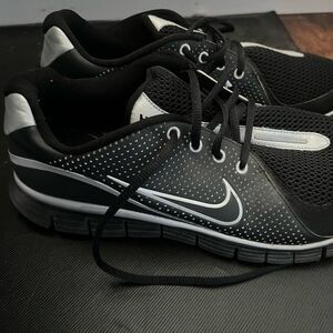 NIKE Free Walk+ white size 10 433735-020 Black & Gray